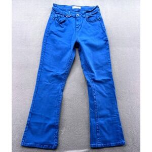 Western Blue Jeans Womens 11 Bootcut  Royal Blue Embroidered Pockets Flare Leg